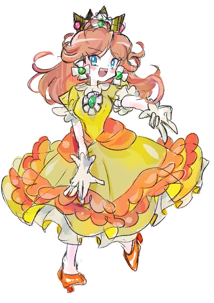 デイジー姫 「#PrincessDaisy #デイジー姫 #らくがき  #イラスト  #sup」|らくがきしたがり屋@skeb @回転寿司ブーム中ガリ食べたいなのイラスト