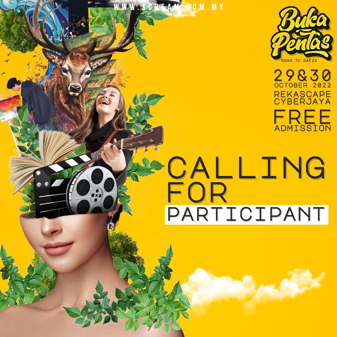 Rantaiart's tweet photo. CALLING FOR PARTICIPANT!

We are welcome your participations for live acts, music bands, poetry vendors, workshop, sharing session &amp; many more.

Register here: https://t.co/m72USTax1P https://t.co/Yar9UMJdw2