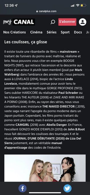 Tout voir et tout savoir sur le X! @canalplus @JournalduHard @33_films_prod   https://t.co/0I9CIAbslD<a class="tags" target="_blank" title="On Twitter" href="/?out=eyJ0eXAiOiJKV1QiLCJhbGciOiJIUzUxMiJ9.eyJpYXQiOjE3MTg5OTcyNzIsImlzcyI6InR3cG9ybnN0YXJzLmNvbSIsIm5iZiI6MTcxODk5NzI3MiwiZXhwIjoxNzUwNTMzMjcyLCJyZWRpcmVjdF91cmwiOiJodHRwczovL3R3aXR0ZXIuY29tL2NhbmFscGx1cyJ9.aKfI_N-aQjIpNwuzcYtPyMuNCkqLCG3pP25RrAOREyf-Q1OG_bIZEj1OADDXxfOeSUbApxcVu6wrPvfj9FkPsw">@canalplus</a><a href="/tag/famille"class="tags"><span>#famille</span></a>