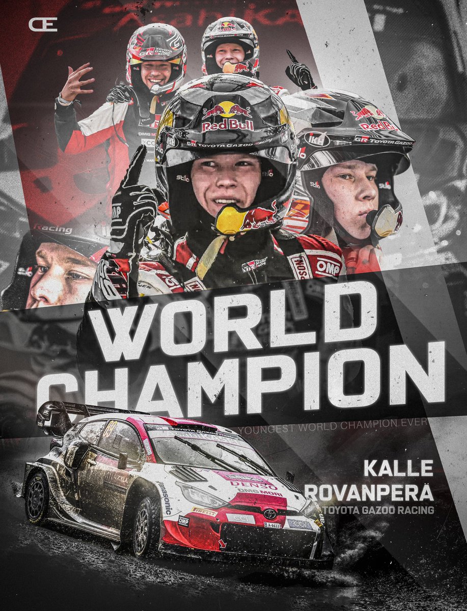 World champion <a href="/KalleRovanpera/">Kalle Rovanperä</a> 🏆👑