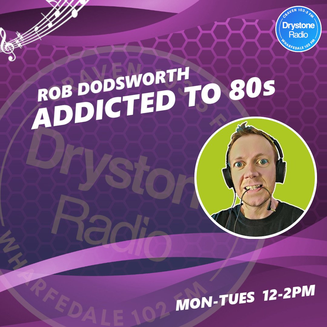 At 12 noon today my Addicted to 80's show is on <a href="/drystoneradiouk/">Drystone Radio</a> so feel free to join us. Download the Drystone App for free or ask your smart speaker to play Drystone Radio. We have 2 tracks from a soundtrack from 84 and our album of the week is from 83, but what are they?