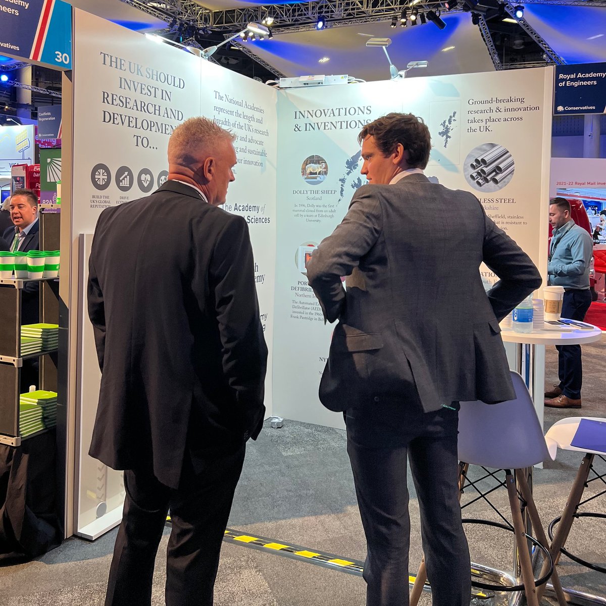 acmedsci's tweet photo. We’re back at #CPC22! come and speak to us at stand 30 about how the UK can #BackInnovation
Thank you to @leeandersonmp @SelaineSaxby for joining us to discuss the importance of research and innovation https://t.co/M7ZSdtCP3z