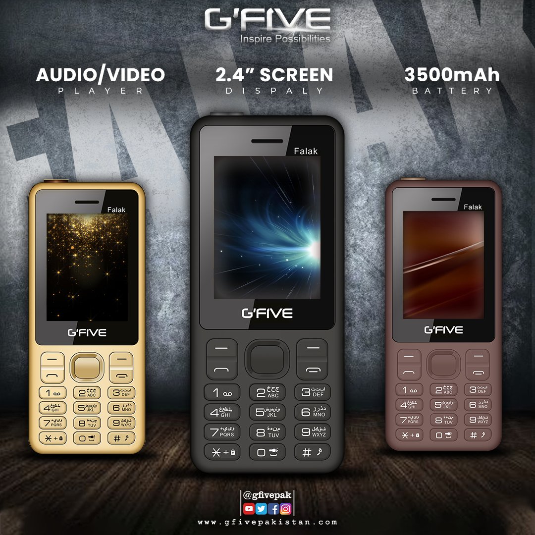 gfivepak's tweet photo. G'Five Featurephone | FALAK | with 2.4 inch Display and Long Lasting 3500mAh Battery | Dual Sim | Smart Digital Camera and many more!
#Gfivepakistan #GfivePak #Gfivefeaturephone #FALAK #MobilePhone #GFiveFALAK #pakistan #3500mAh https://t.co/kHODQw0vC7