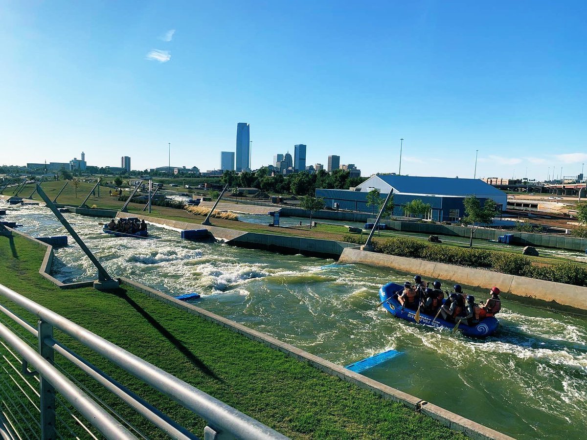 How do you end the first week of official practice?! Rafting the rapids in OKC!!