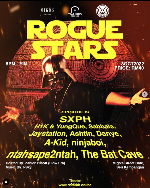 Jenn_Thompson's tweet photo. #ONGROUND LIVE: ROGUE STARS Ep.III
ft. @SXPH #H1k & #YungQue #Ashtin @ammardanijel (Danye) @adashkid (A-Kid) @ninjaboikot @NtahSape2Ntah @KelawarGua ++
at Migo'sStreetCafe, G-16 3ELEMENTS, JlnPutraPermaiSelesa #SeriKembangan #SELANGOR
SAT Oct8 8pm
TICS: https://t.co/p3LI8wzbXJ https://t.co/d5gTcQn1jn