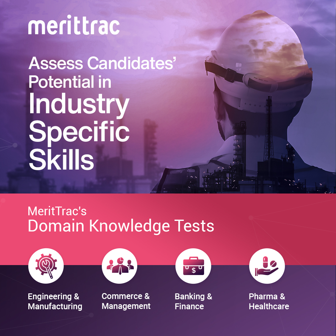 MeritTracsvc's tweet photo. MeritTrac’s 350+ domain-based assessments help organizations evaluate the expertise of job seekers with the expert-curated questions that are presented in the form of MCQ’s https://t.co/lehuD9xCbk