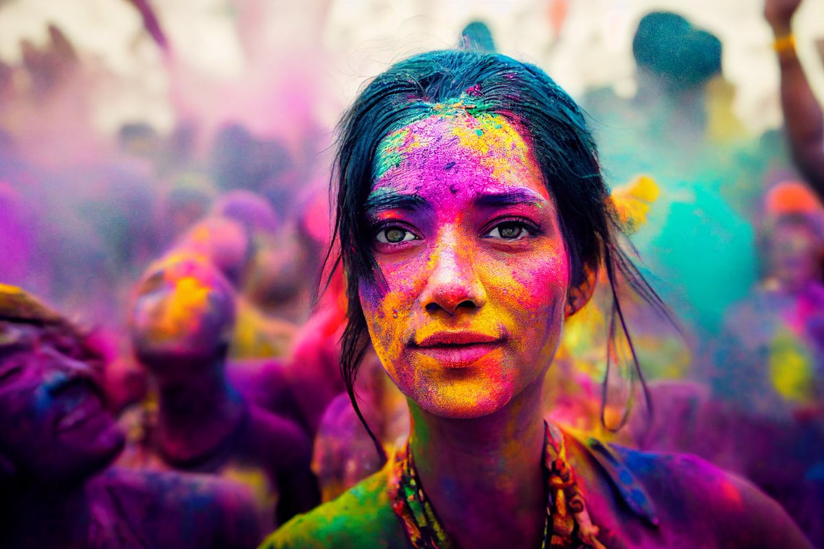 dan99ch's tweet photo. Holi festival, portrait 

#People #Tradition #Holi #TraditionalFestival #VibrantColor #Headshot #portrait #colours 
#PicOfTheDay #midjourney #ai #midjourneyart #midjourneyai #thisisart #creativevisuals #enter_imagination #artoftheday #aiart #midjourneyartwork #digitalart https://t.co/B1shcCmncQ