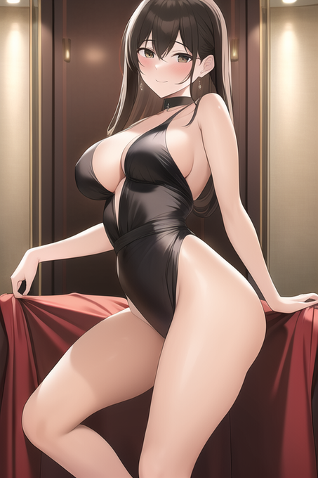 NovelAI、背景画像を素材用に出力できないかな、と「豪華なホテルの部屋」で呪文いれたら、自動的にセクシーなお姉さん付きで出力された…。
このお姉さんはサービスなんだ、すまない。

{{nobody}} , a luxury hotel room , background,
「誰もいない!!」「背景」と強調してようやく三枚目が出た。 