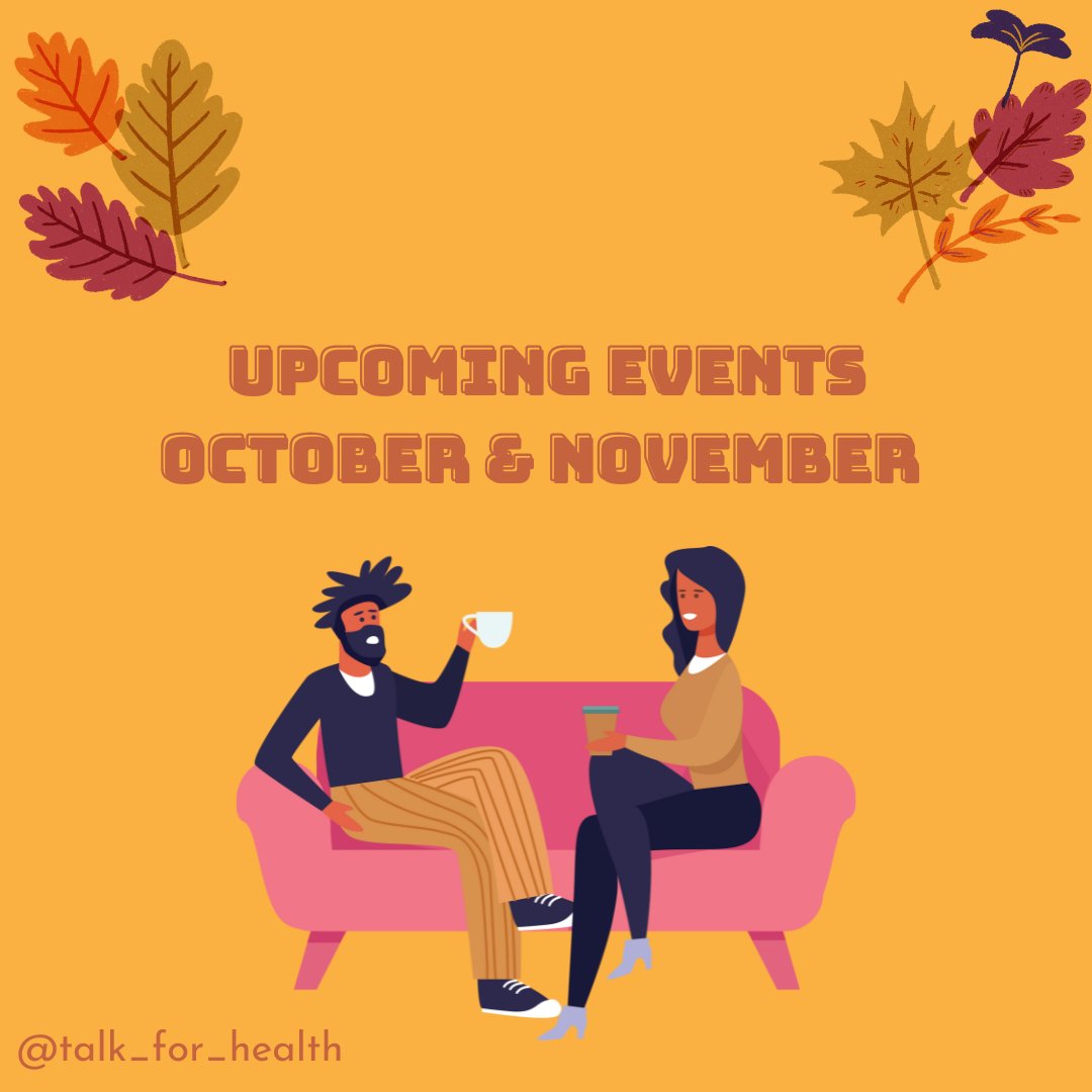 Nicky__Forsythe's tweet photo. Hello October🍁 We have some great events lined for this month and November! Swipe 👉 to find out more

#freeprogrammes #peercounseling #peersupport #mentalhealth #worldmentalhealthday https://t.co/PFDCxij3QJ