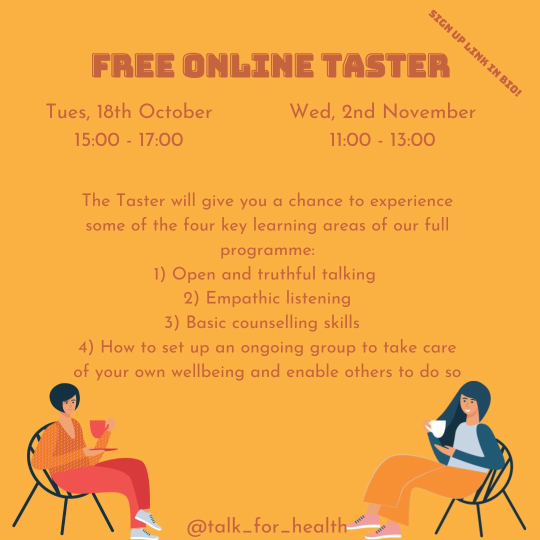 Nicky__Forsythe's tweet photo. Hello October🍁 We have some great events lined for this month and November! Swipe 👉 to find out more

#freeprogrammes #peercounseling #peersupport #mentalhealth #worldmentalhealthday https://t.co/PFDCxij3QJ