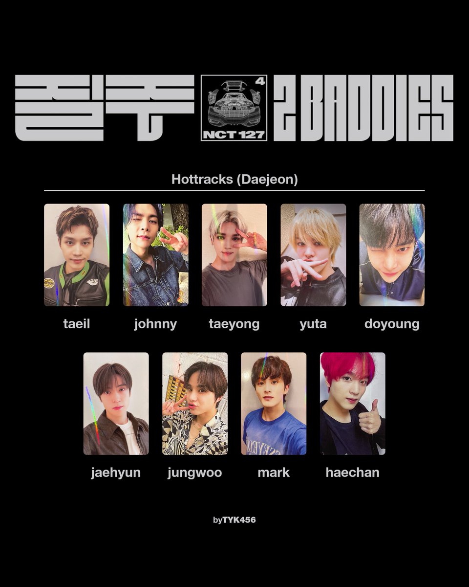 NCT 127 - 질주 (2 Baddies) fansign photocard pc template (+