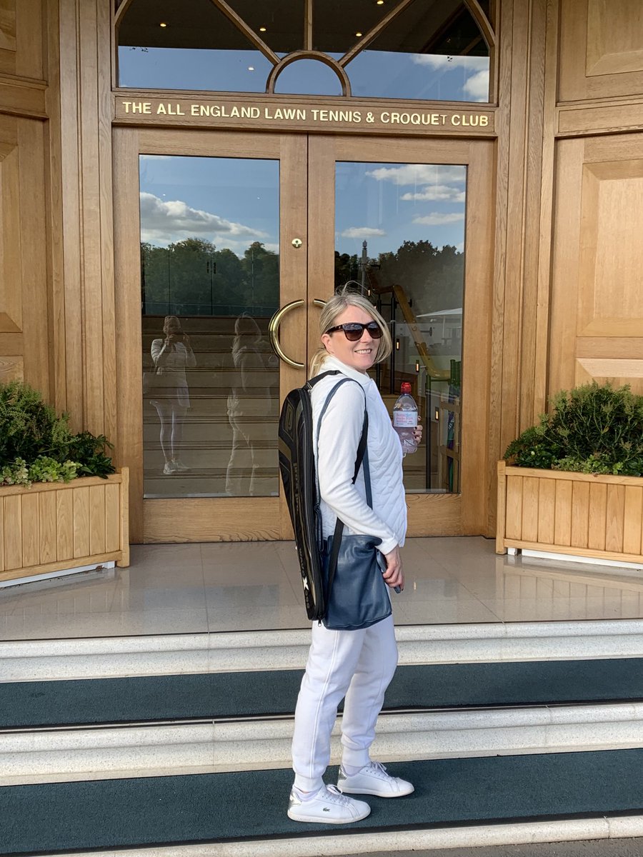 lstrutt's tweet photo. My latest #Friendship50 adventure was to @Wimbledon with my fabulous friend @emma_heley I hadn’t played tennis since @BelfastRoyalAc days w. Ms Stewart, so definitely outside my comfort zone. I enjoyed it a whole lot more this time than 35 years ago! https://t.co/RVMJ3Dl0Zm