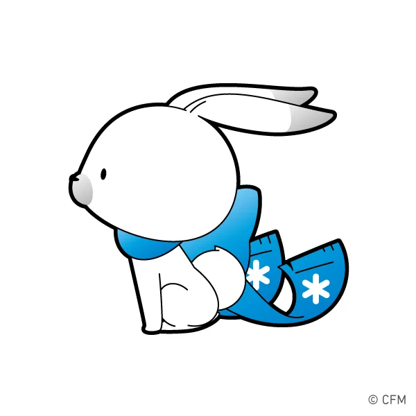 雪原に、思いを馳せるうさ。#ラビット・ユキネ #エゾユキウサギ #大きな足 #便乗 
