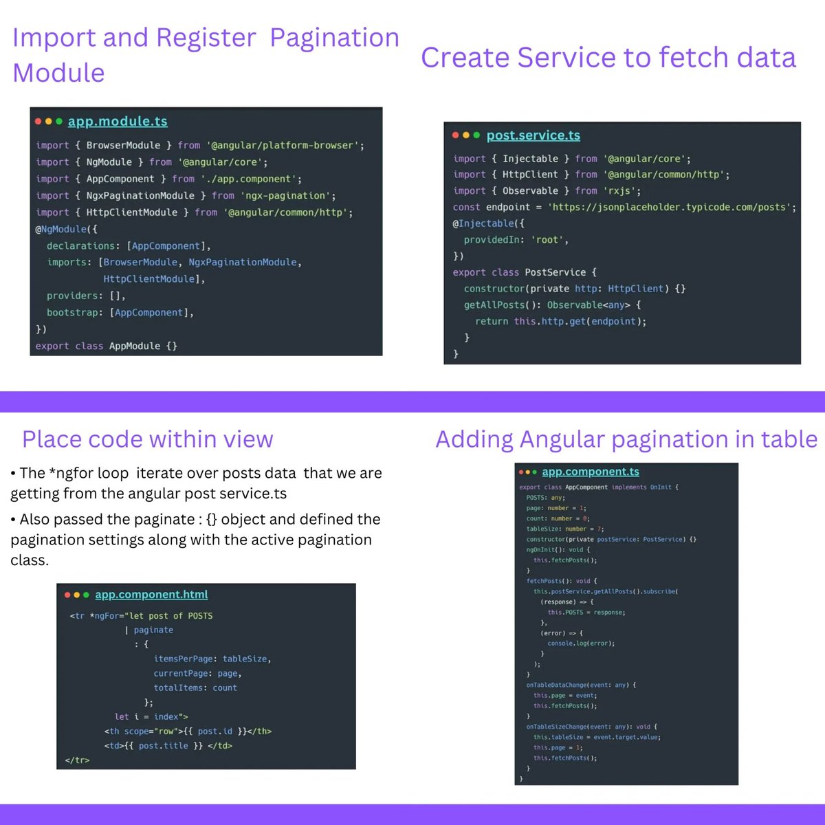 bytebrackets's tweet photo. Pagination in angular.

Follow @bytebrackets for more related content. 

#datastructures #datastructuresandalgorithms #trending #bytebrackets #webdevelopment #fullstackdeveloper #html #codingmemes #programmingmemes #codıngısfun #games #gamesdeveloper #codingquiz #webdevelopmentus https://t.co/ydpFQAYvKu
