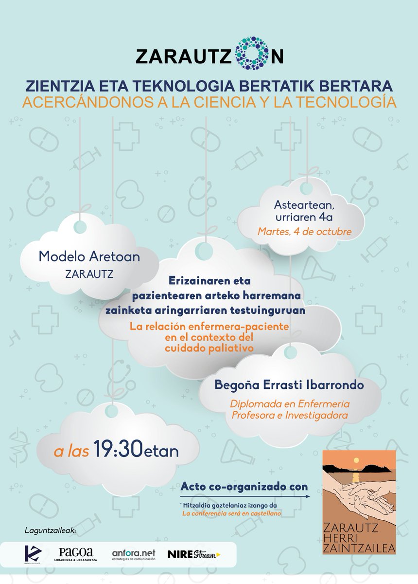 🎙️Nos vemos mañana #Zarautz👀
Con esta conferencia queremos fomentar una mayor sensibilización social para un más rápido desarrollo de los  servicios de #CuidadosPaliativosIntegrales con motivo de la celebración del Día Mundial de los #CuidadosPaliativos
👉zarautzon.org/relacion-enfer…
