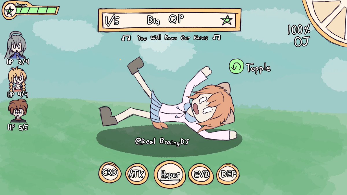 Real_BrainyDJ's tweet photo. Day 3 of OJTober: My favorite character theme is QP's, "You Will Know Our Names!" (This is 100% canon and not a Xenoblade mod)
#100oj #100orangejuice #100orange #QP #QPShooting #Xenoblade #XenobladeChronicles #OJtober https://t.co/pHk2EOrxUF