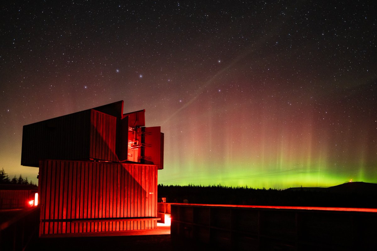 The Northern Lights captured last night <a href="/kielder_obs/">Kielder Observatory</a> in Northumberland!