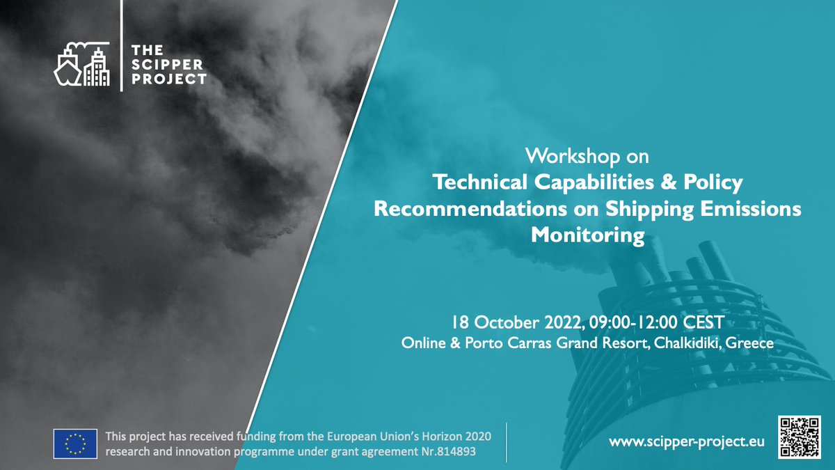 ScipperProject's tweet image. Register to the SCIPPER hybrid stakeholders workshop till Monday 10th October

Virtual participation at bit.ly/3dDW2Nb 
In-person participation at bit.ly/3w8ZqWy
Agenda at lnkd.in/dQiMDUij 

#ships #maritime #transport #emissions #monitoring #Horizon2020