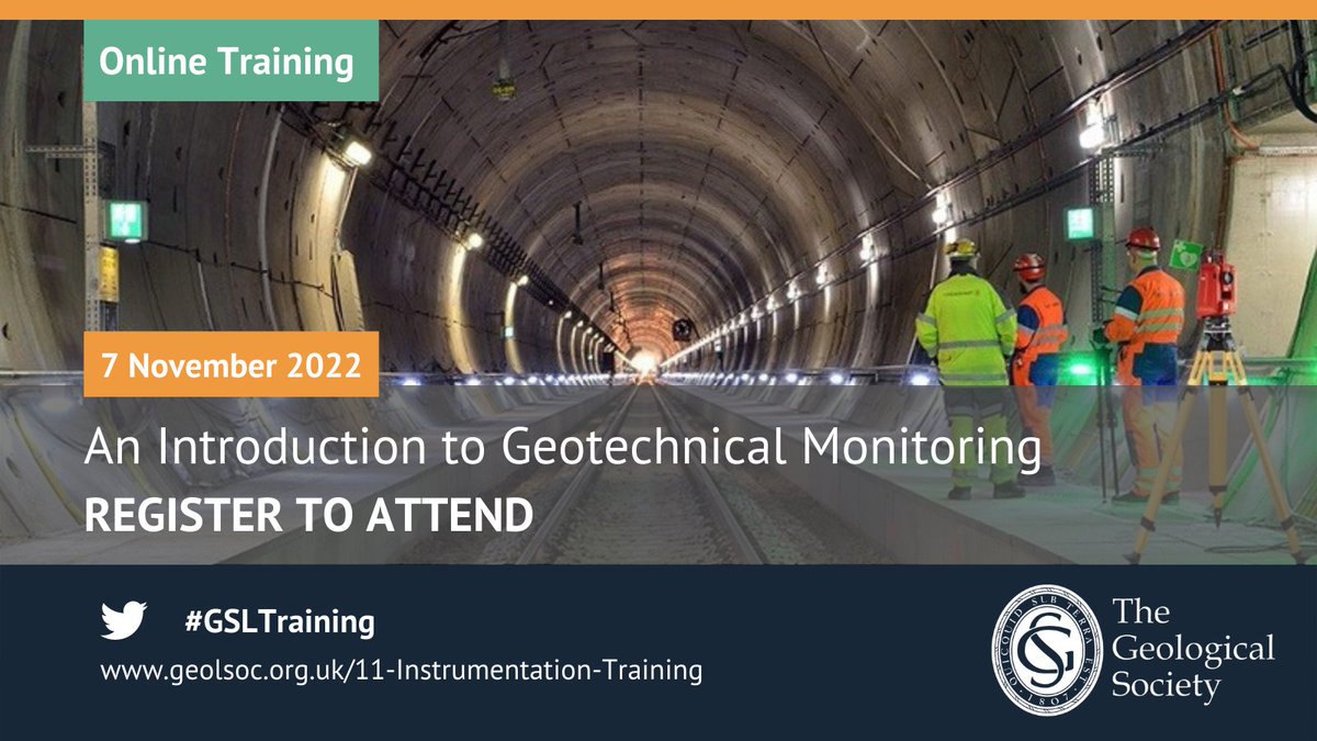 Following the success of last year's ‘Geotechnical Monitoring’ online training course, we are running it again this year for those who missed out. Click here to find out more: geolsoc.org.uk/11-Instrumenta…

#GSLTraining #Geotechnical #Instrumentation