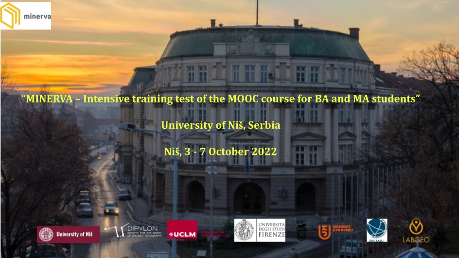 🚨 We are so excited to announce the “MINERVA – Intensive training test of the MOOC course for BA and MA students”. 
📅 The event will last from 3 to 7 October 2022 and is hosted at the University of Niš, Serbia!
👩‍💻Stay tuned...👨‍💻