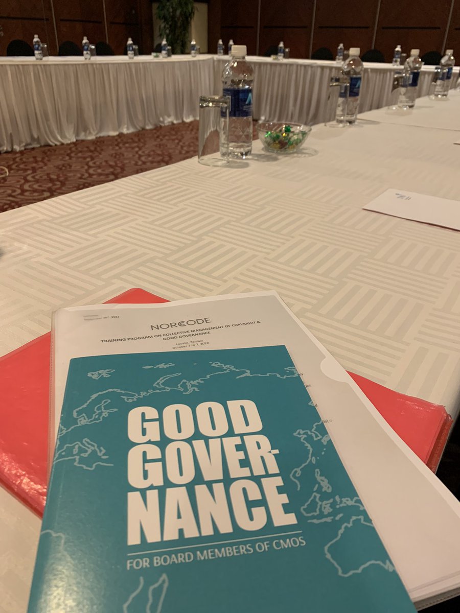 wallmata's tweet photo. Starting a week of capacity-building on collective management of copyright & good governance in Zambia for @ZARRSO, ZAMCOPS & @pacrazambia. Looking forward to an interesting week on my favorite topic. #copyright #collectivemanagement #GoodGovernance https://t.co/4VmTDUo2om