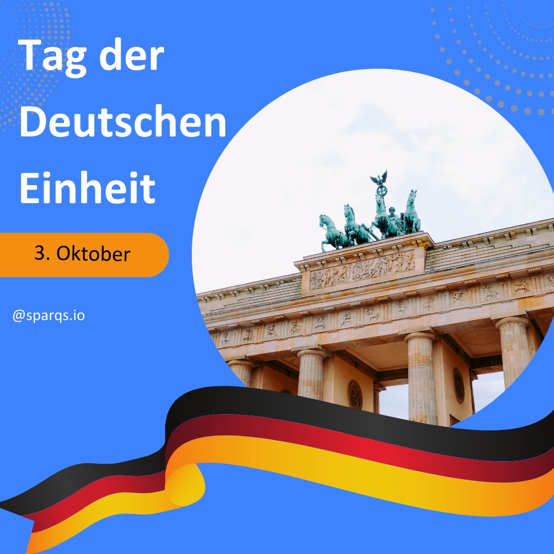sparqs_io's tweet photo. Seit nunmehr 32 Jahren feiern wir den #TagderDeutschenEinheit

Wir wünschen allen einen schönen Feiertag!

#Wiedervereinigung #3Oktober #Feiertag https://t.co/mopRHOd1Dc
