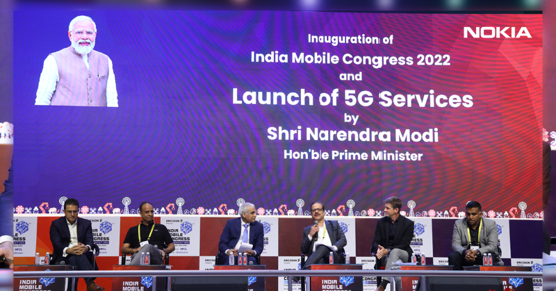 NokiaIndia's tweet photo. The scale and speed of #5G deployment in India will be massive. We are not late to the party. And one thing that makes us proud about 5G is being able to change the lives of people in the lower strata of society, says @SMalik1610 at #IMC2022.

@exploreIMC #NokiaIndia