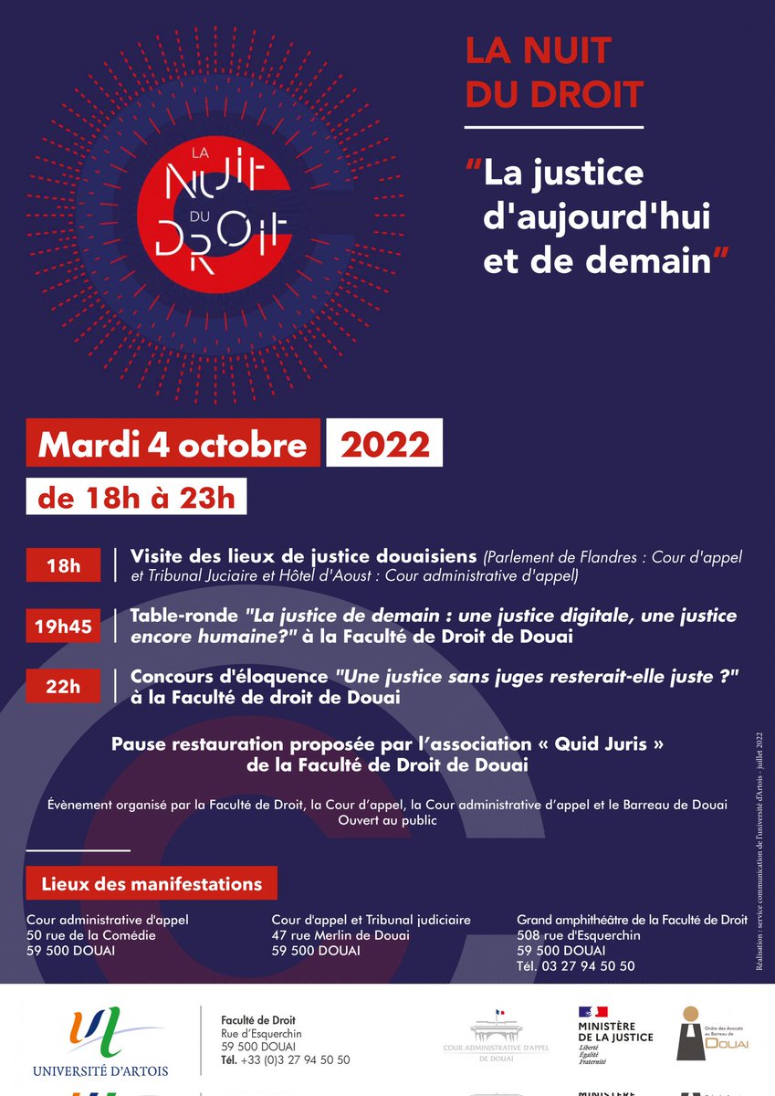 QuidJuris_Douai's tweet image. Quid Juris sera present le mardi 4 octobre pour la nuit du droit ! N'hésitez pas à venir !!