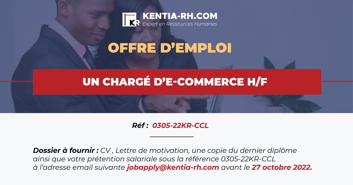 KentiaRH's tweet photo. #𝐑𝐄𝐂𝐑𝐔𝐓𝐄𝐌𝐄𝐍𝐓 #𝐂𝐇𝐀𝐑𝐆𝐄́ 𝐄-𝐂𝐎𝐌𝐌𝐄𝐑𝐂𝐄 𝐇/𝐅
#𝐓𝐞𝐧𝐭𝐞𝐳 𝐥'𝐞𝐱𝐩𝐞́𝐫𝐢𝐞𝐧𝐜𝐞 𝐞𝐭 𝐩𝐨𝐬𝐭𝐮𝐥𝐞𝐫 𝐞𝐧 𝐜𝐥𝐢𝐪𝐮𝐚𝐧𝐭 𝐬𝐮𝐫 𝐜𝐞 𝐥𝐢𝐞𝐧
https://t.co/5C0Xb1O6SP https://t.co/ynXC2IAEsJ