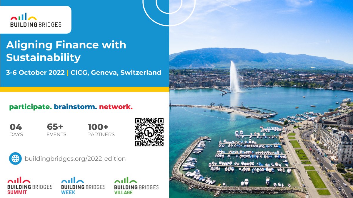 The #BuildingBridges22 week on #SustainableFinance starts today!
Join @UNDP to change economic models:
➡️4 Oct Investing for Change in Africa
➡️4 Oct Dedicated workshop on #SDGs in 🇳🇬
➡️5 Oct Insuring #Nature to reduce Risks
➡️5 Oct Aligning Profits with #SustDev in LAC
Info👇1/2