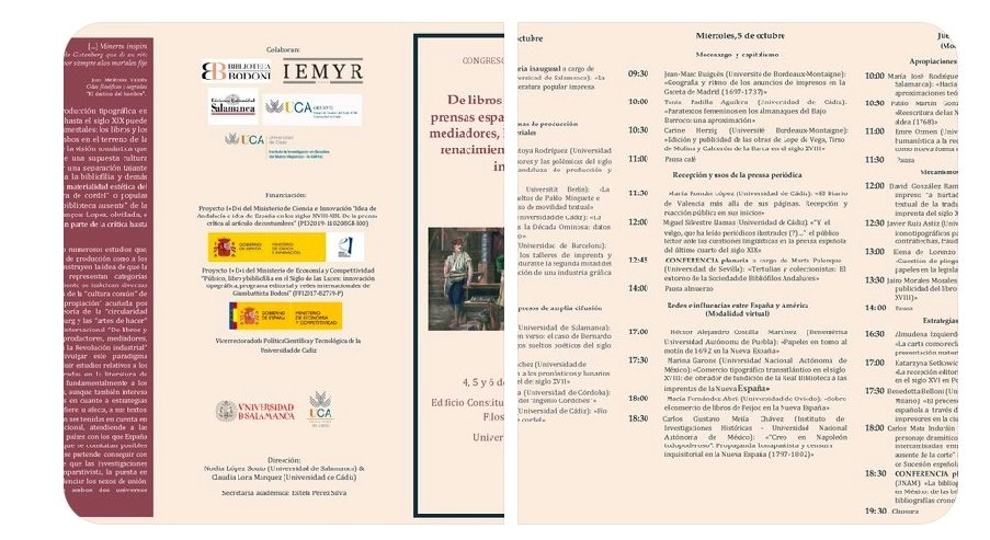 Noelia_LSouto's tweet photo. Mañana ya empezamos!!!! Gracias a todos los que lo hacéis posible con vuestra participación. 📝📝📌📌 Presencial y online: Congreso Internacional "De libros y papeles" (4-6 Oct. 2022) #USAL #IEMYRhd #UCA @BiblioBodoni https://t.co/JqnCFaLJtF