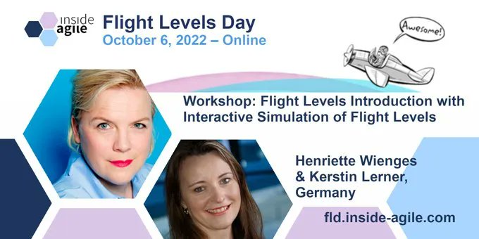 Have you already met Henriette Wienges &amp; <a href="/kerstin_lerner/">Kerstin Lerner</a>? If not, join: Flight Levels Introduction workshop on the 6th of October. It's a cool opportunity to discover #flightlevels during online training from any place in the world.

Get your ticket➡️ buff.ly/3LY5VCu