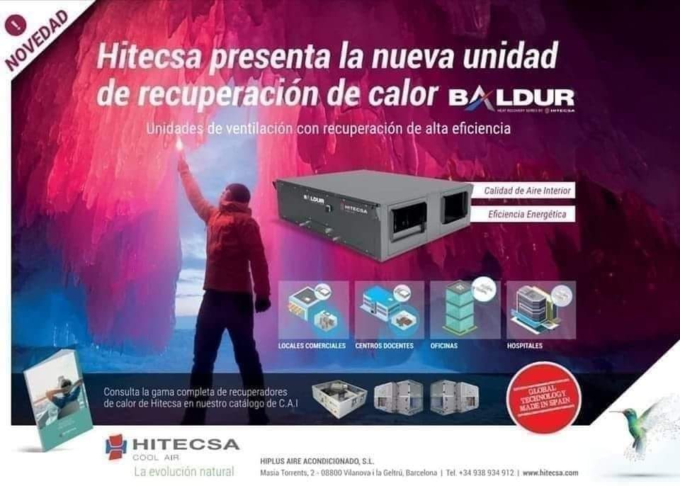 hitecsa's tweet photo. #Hitecsa presenta los recuperadores de calor #BALDUR, ¡la mejor eficiencia en el mínimo espacio!

#climatizacion #hvac #airconditioning #orgullososdelonuestro #unamarcadesiempreydeaqui #flexibility #delamanodenuestrosclientes #madeinspain #hiplus #climatizacionindustrial https://t.co/kFlYm8EjLl