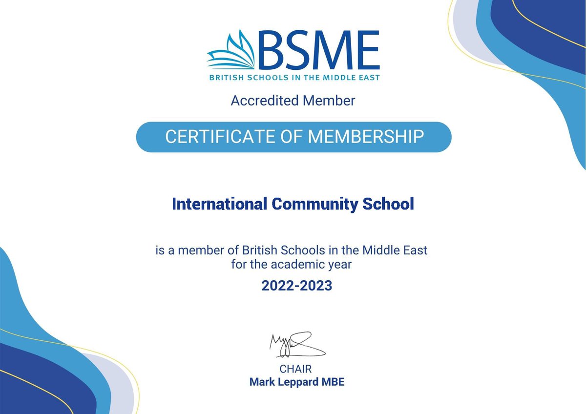 ICS_Amman's tweet photo. ICS is proud to be an accredited member of British Schools in the Middle East @bsmeorg (BSME) benefitting from the support of a dedicated network of high quality British international schools in the region. 
#weareICS #thriveICS https://t.co/ua4akuWOJH