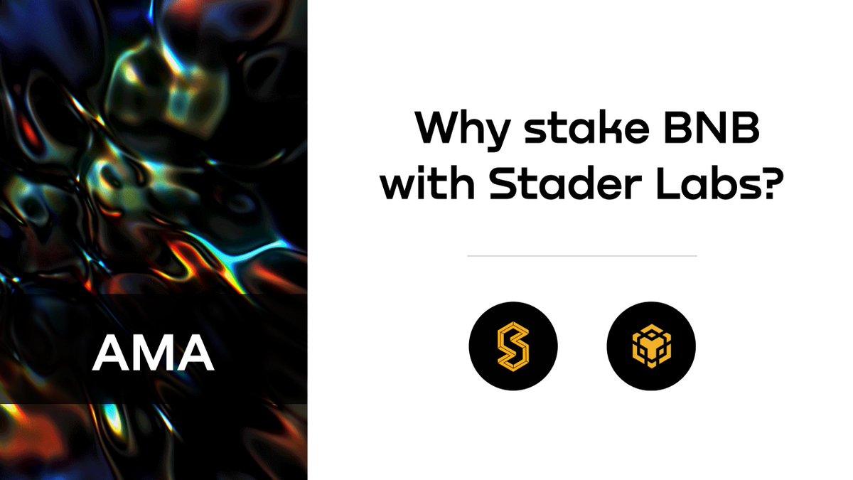 KalmyAPP's tweet photo. Join us for AMA with @stader_bnb to learn why you should liquid stake BNB with Stader!⚡️

Where? https://t.co/jQZ2CuzMUw

When? 9PM SGT, October 6

At the end of the AMA we will be hosting a quiz - your chance to win $KALM and... 1 Kalmy PFP NFT 👁️👁️

Like and RT for good luck 🤓 https://t.co/7QgYwbJBw0
