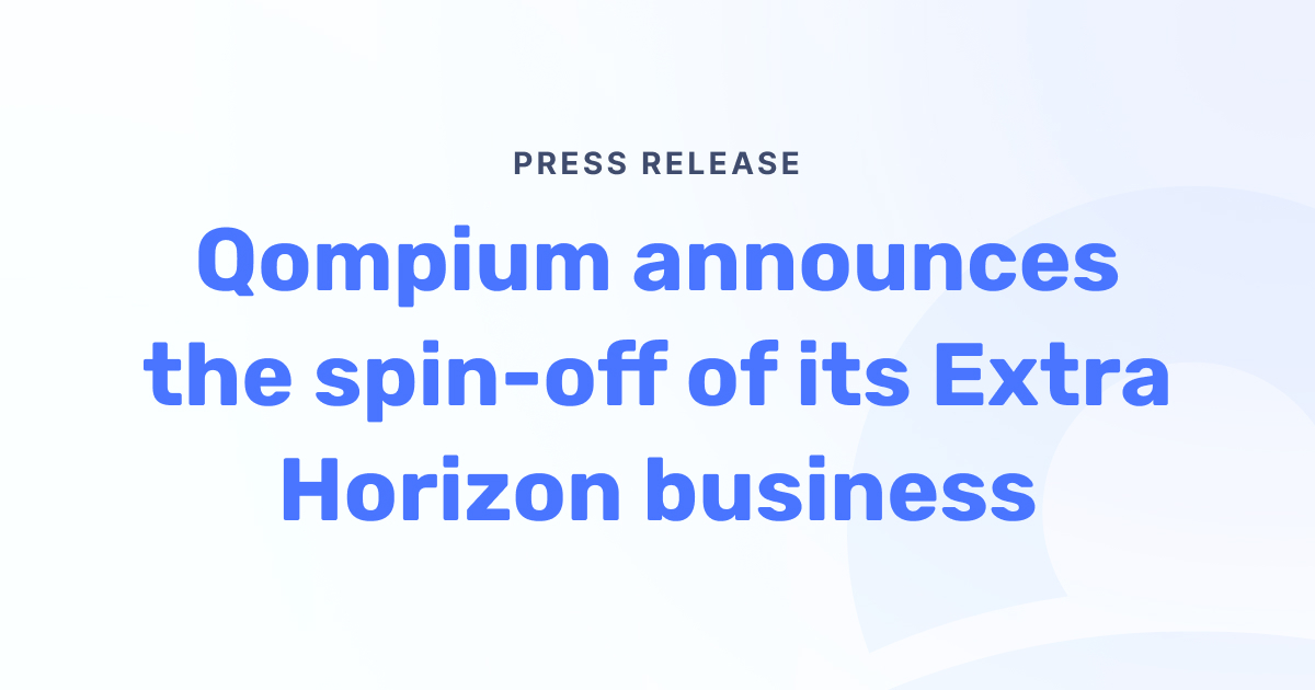 extra_horizon's tweet photo. We have officially demerged from Qompium N.V. in a new spin-off.

This demerger sees Extra Horizon become its own separate entity, with Hans De Leenheer appointed as our new CEO.

Read the full press release below 👇

https://t.co/gBFo7ot0eN https://t.co/nxJ0b8f8Dr