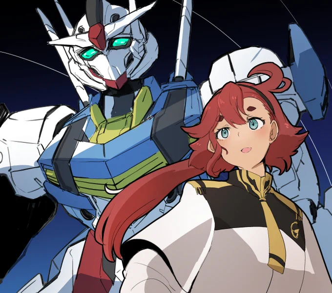 エアリアルとスレッタらくがき 