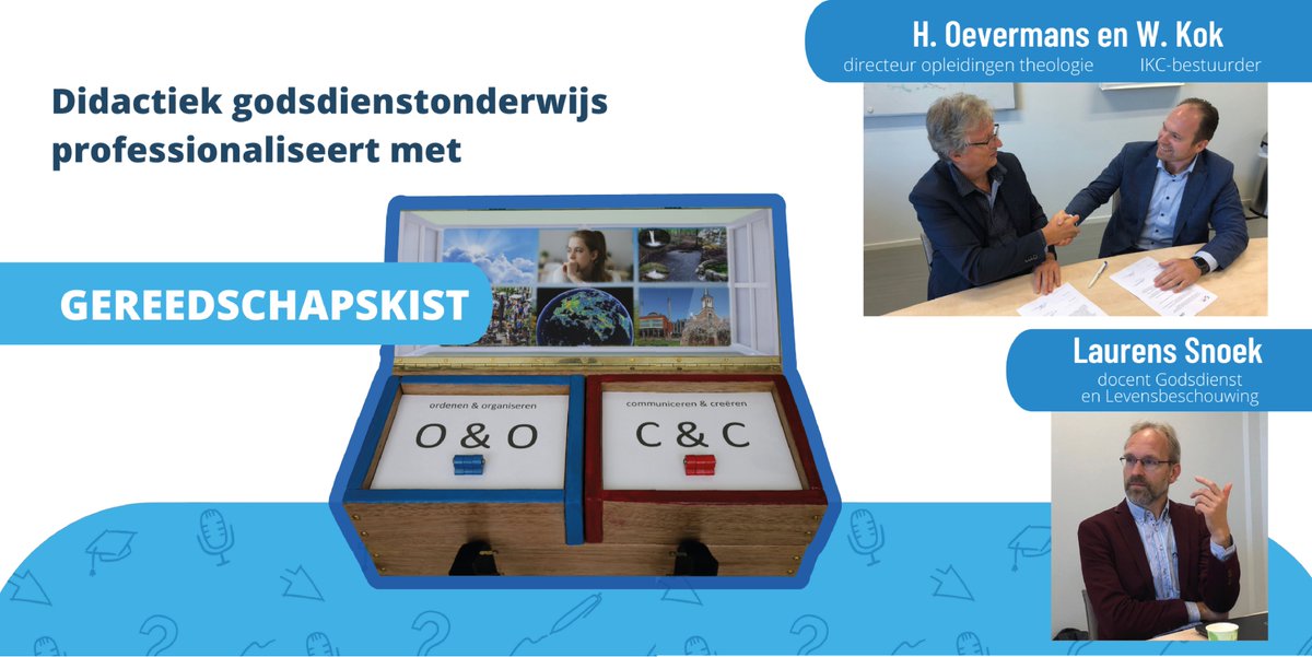 Het <a href="/interkerkelijk/">Interkerkelijk Kenniscentrum</a>, de @dehogeschoolede en <a href="/TUApeldoorn/">TU Apeldoorn</a> stellen een gereedschapskist voor geloofsonderwijs beschikbaar. De partners tekenden vorige week een samenwerkingsovereenkomst.
che.nl/nieuws/nieuws/…