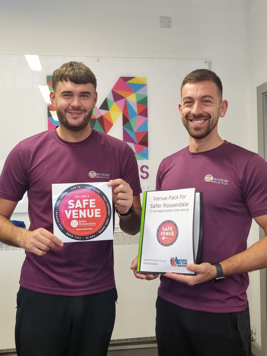 moreintheroom's tweet photo. Starting the day by handing out packs for @SaferRossendale 1st stop @RLTrust We are starting to see the stickers pop up around the valley now, super exciting. Let us know if you see one... https://t.co/En3giaosVE