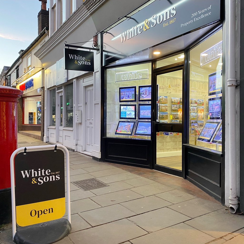 Total brand consistency achieved for <a href="/WhiteandSons/">White & Sons</a> 👏🏼

This office refit had just about everything! From the fascia to the window displays, including the projector and pavement sign. We could offer full project management and a one stop shop solution achieving amazing results! 😍