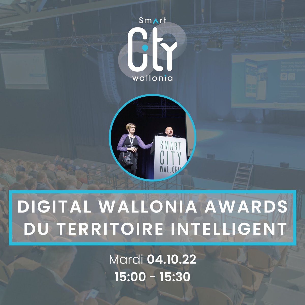 🥇 J-1 

Digital Wallonia Awards du Territoire intelligent et connecté

Découvrez la remise des prix des lauréats "Digital Wallonia Awards du Territoire Intelligent" ce mardi 04 octobre dès 15h00.

➡️ Inscrivez-vous gratuitement ici : bit.ly/SCW22inscripti…