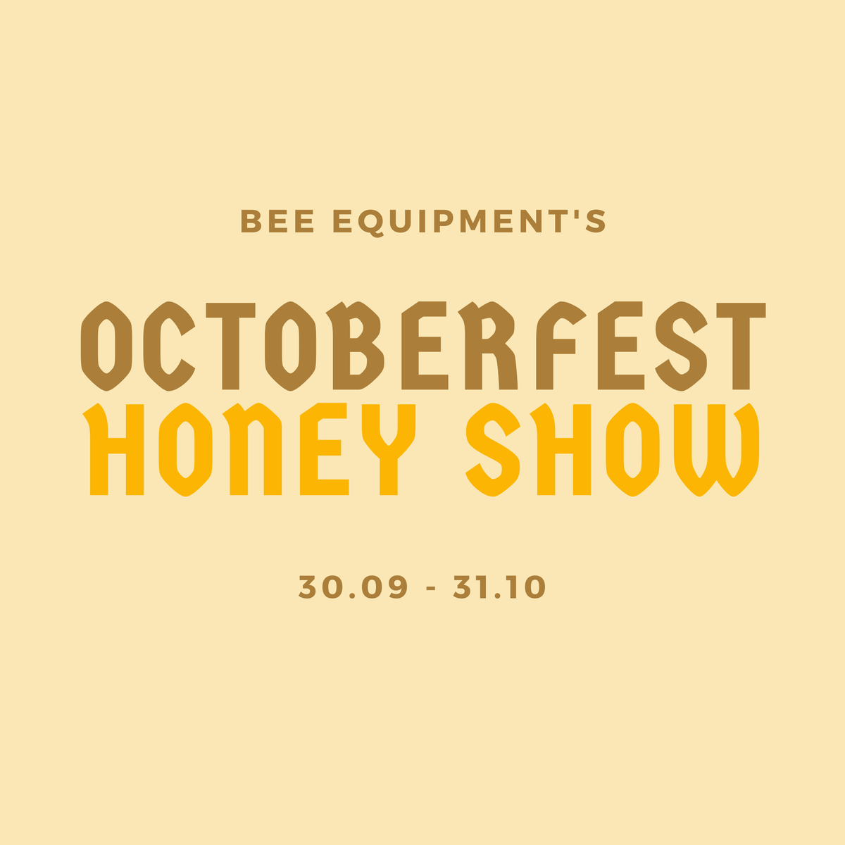 BeeEquipmentLtd's tweet image. Our Octoberfest Honey Show is here!

A site wide sale which will be running until October 31st, with new products being further discounted throughout this time, while stocks last!

Shop here: bee-equipment.co.uk

#BeeEquipment #Beekeeping #Beekeepers #Sale #HoneyShow