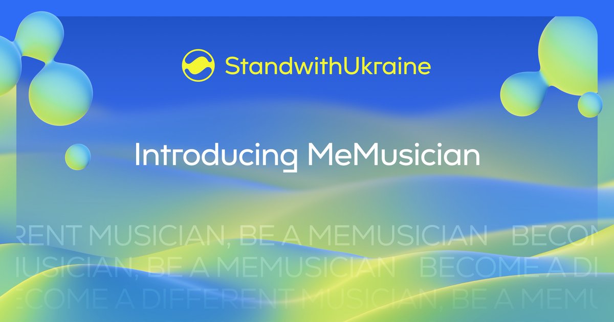 We are dedicated to help artists on their musical journey🎵 <a href="/MeMusicNews/">MeMusic</a> is happy to announce the launch of our #MeMusician program specially tailored for Ukrainian musicians 🇺🇦 #StandWithUkraine 🎻🎸

✍️ Apply here: memusic.typeform.com/memusician-ua 

📖Read more:
medium.com/memusicofficia…
