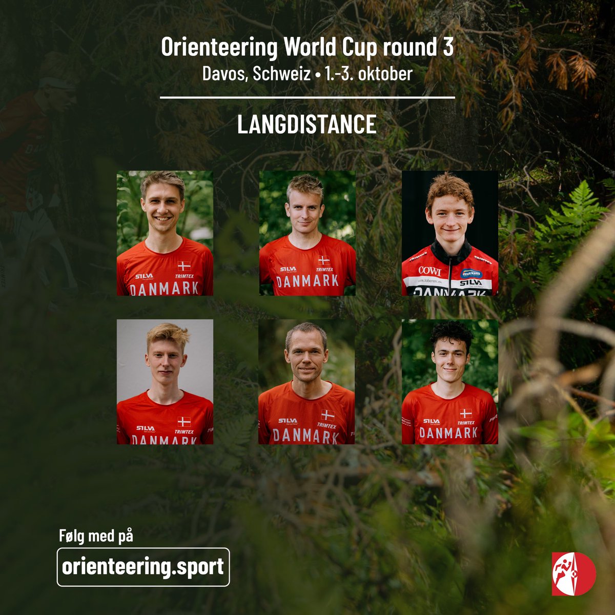 Last chance for our runners to show themselves at the international stage in 2022 💥
🇩🇰 Men's start times 🇩🇰
11.04 Rico Hejlskov Mogensen
11.10 Andreas B. Bjørnsen
11.14 Jacob Steinthal
11.38 Laurits B. Møller
12.56 Emil Øbro
13.32 Søren T. Ødum
#danskorientering <a href="/IOForienteering/">IOF Orienteering</a>