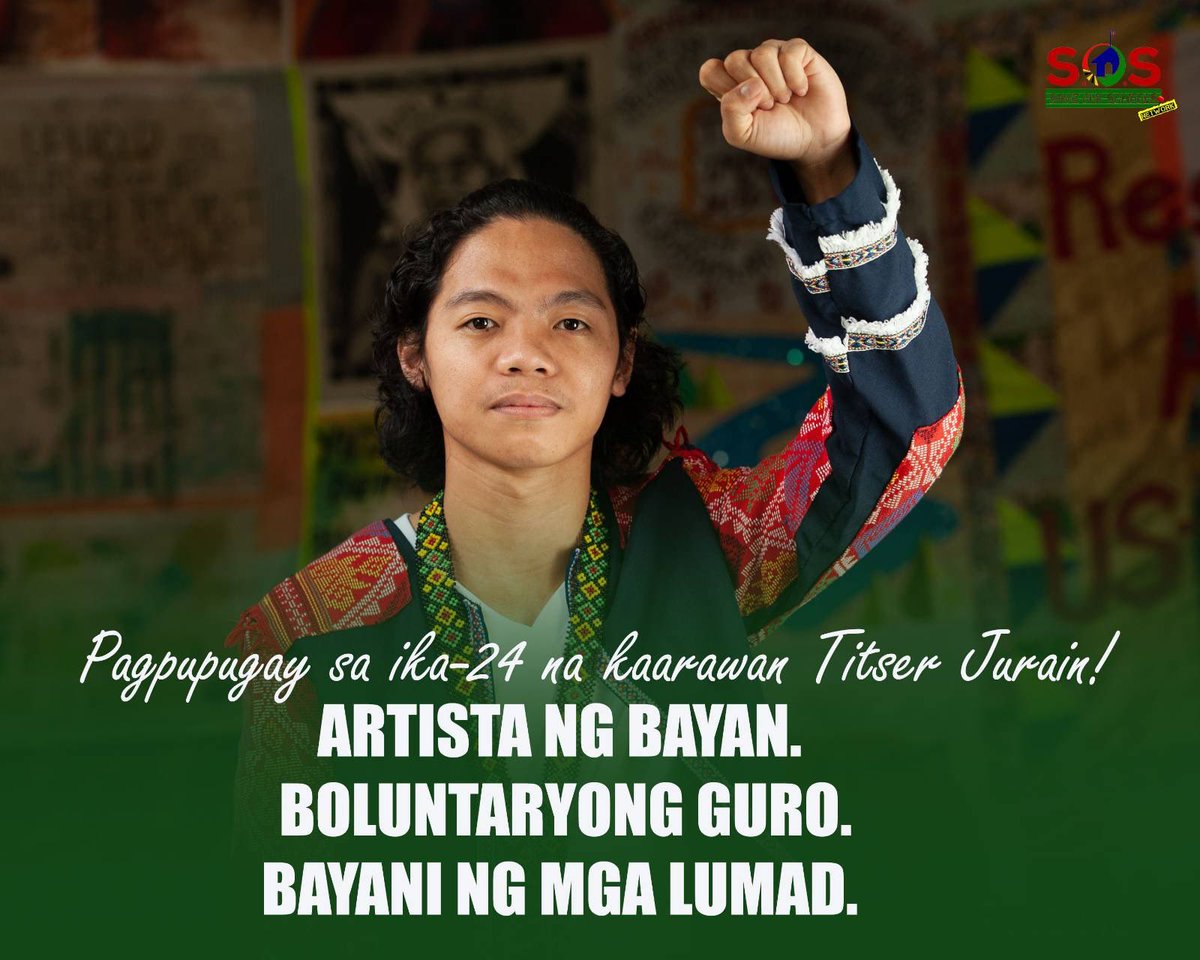savelumadschool's tweet photo. Ngayon ay ang ika-24 taong  kaarawan ni titser Jurain, ngunit siya at ang apat na iba pa ay brutal na minasaker sa New Bataan, Davao de Oro noong ika-24 ng Pebrero. 

BAYANI NG MGA LUMAD, BAYANI NG SAMBAYANAN! 

#JusticeForTeacherJurain
#JusticeForNewBataan5
#StopTheKilingsPH https://t.co/C6yAI2Fpe8