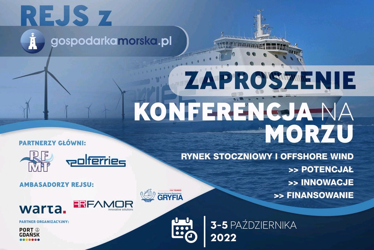 polferries's tweet photo. Today we are starting a 3-day conference at sea, organized with https://t.co/boRPOBBCum  

Over 100 participants and several discussion panels with experts. 

Who are we seeing on board the Nova Star ferry? 🚢

#Polferries #SeaTravel #Conference https://t.co/gq3yAIHn2V