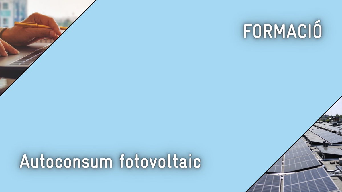 enginyersbcn's tweet photo. ❗️Última convocatòria: "Autoconsum fotovoltaic".
📆 3 d'octubre a 4 de novembre.
💻 En línea.
ℹ️ Inscripcions i més informació: https://t.co/REucevWVJ0. #Tecnoaula https://t.co/OKUZEBye0c