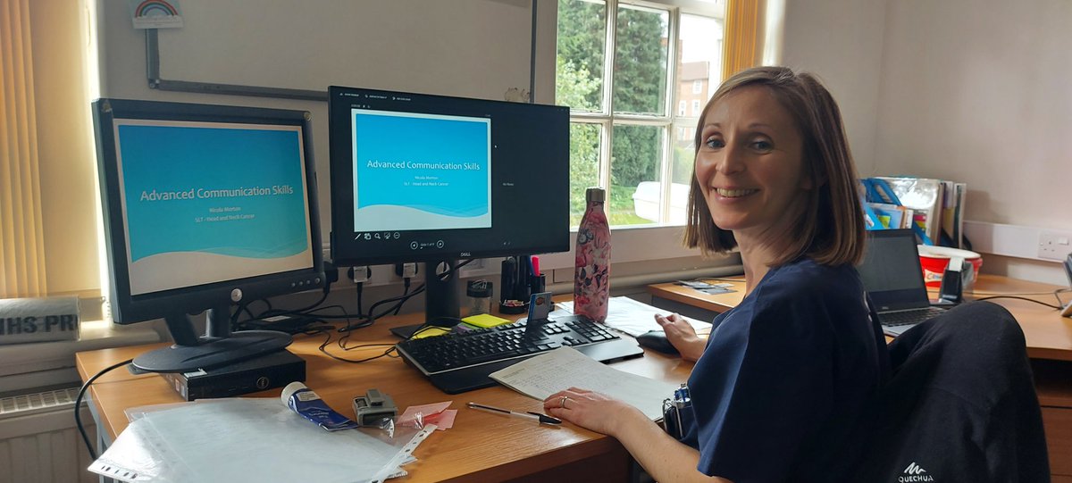 HUTH_SLT's tweet photo. Long overdue but its time we introduced some of our Head and Neck cancer team! Nic is a highly specialist therapist and did some in-service training with us in #advancedCommunicationskills #empathy and #connections with patients & families. Amazing job Nic, thank you!
#mysltday https://t.co/EBjUCUgCpG