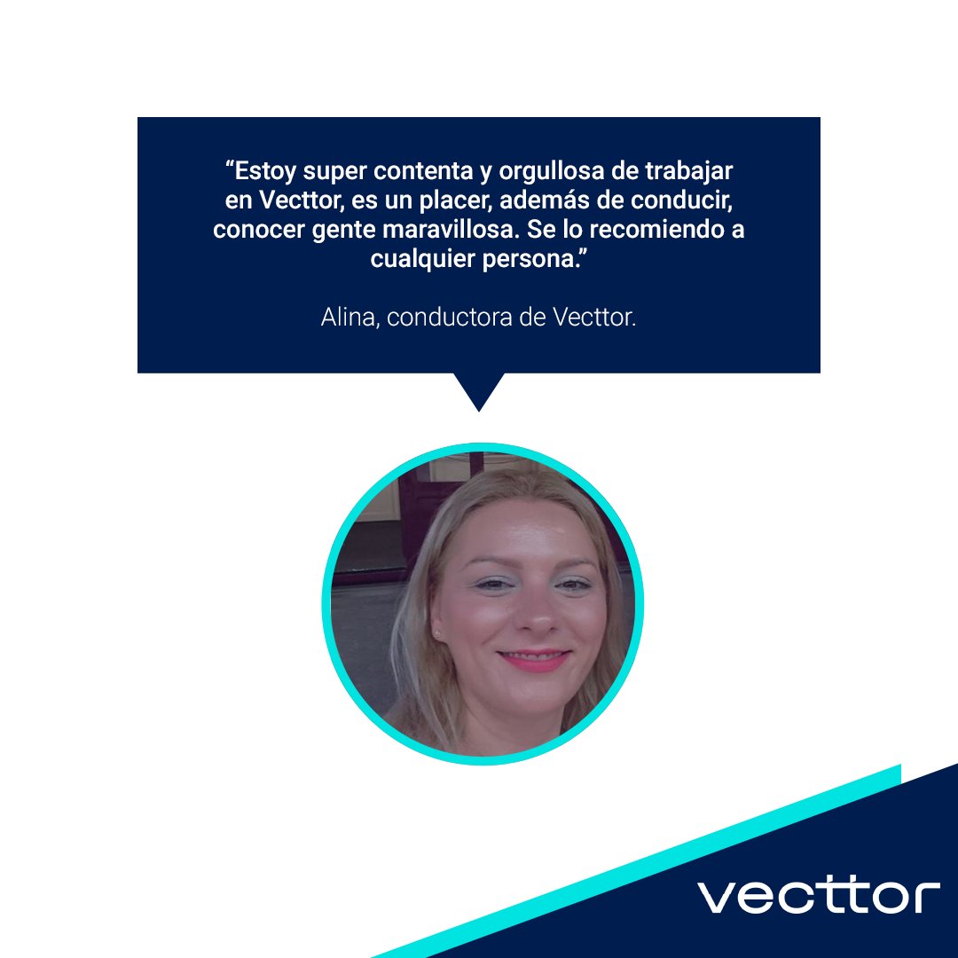 Vecttor_VTC's tweet photo. Alina es conductora en Sevilla y disfruta de su trabajo el doble: le apasiona conducir, pero también le encanta conocer cada día nuevas personas.
#VecttorFamily https://t.co/9UFxOe2sZR