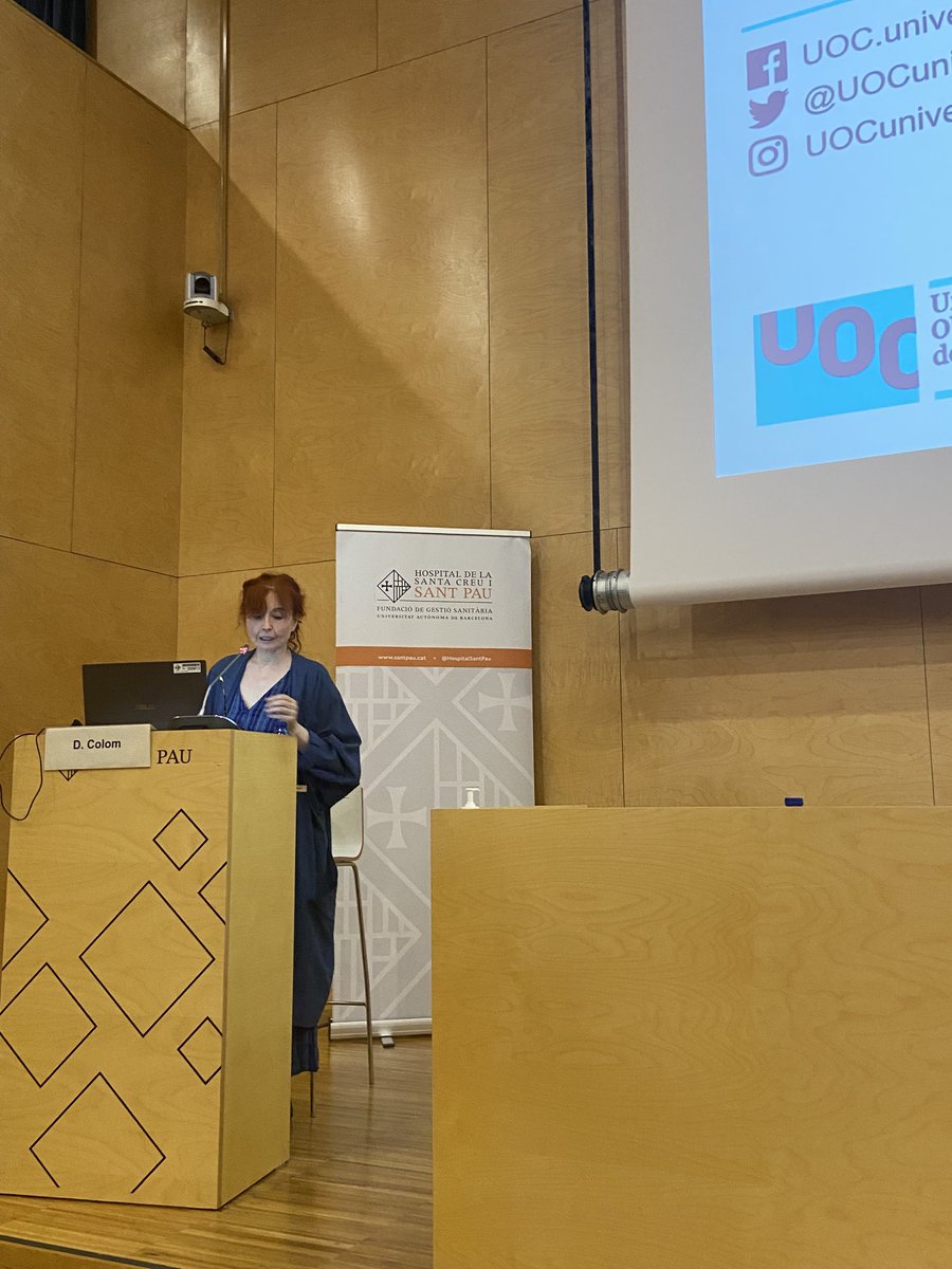 tssmelinda's tweet photo. Jornada del Dia del Trabajo Social Sanitario. D. Colom (UOC) D. Rueda (Sociedad Científica) #TSSanitari ⁦@UOCesalut⁩ ⁦@HospitalSantPau⁩ 
Arrancando!!! https://t.co/UGUczGZQHr